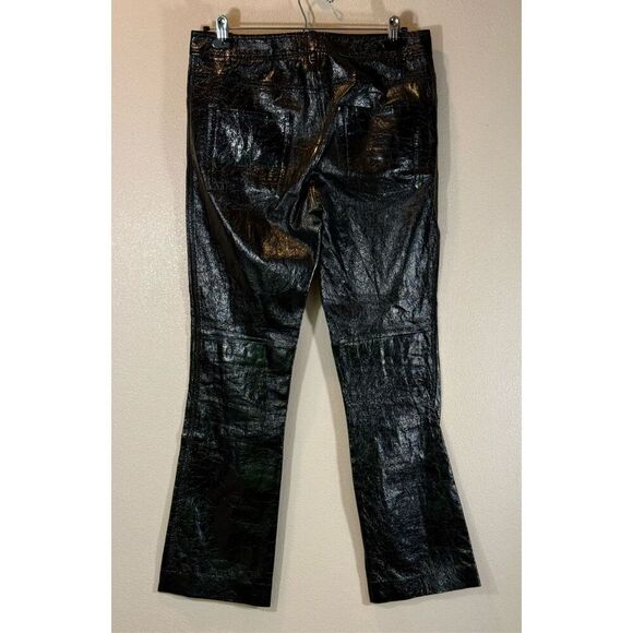 NWOT Helmut Lang Patina Stretch Moto 100% Lamb Leather Women's Size 6 Pants - Picture 3 of 10